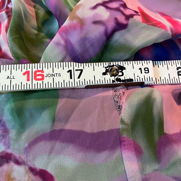 Icon Swim Women’s Small Swim Cover Sheer Tropical Pink Pool Side Vacation Resort - Picture 6 of 9